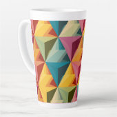 Tasse Latte Bold Geometric Triangle Pattern  (Angle gauche)