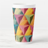Tasse Latte Bold Geometric Triangle Pattern  (Devant)