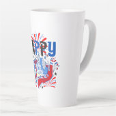 Tasse Latte Bon 4 juillet Fireworks USA-63261 (Angle droit)