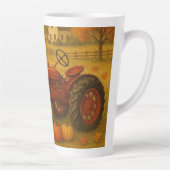 Tasse Latte Bon automne tracteur classique et ferme (Droite)