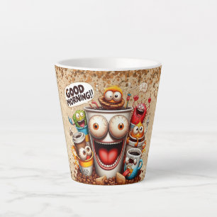Tasse Latte bon café du matin