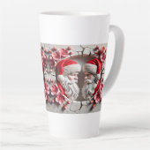 Tasse Latte Bon Noël - deux Santas (Angle droit)