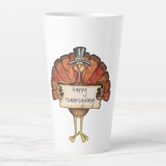 Tasse Latte Bon thanksgiving Turquie (Devant)