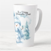 Tasse Latte Bonhomme de neige bleu Monde de guimauve (Angle droit)