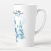 Tasse Latte Bonhomme de neige bleu Monde de guimauve (Droite)