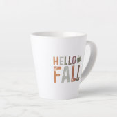 Tasse Latte Bonjour Automne (Angle droit)