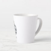 Tasse Latte Bonjour Automne Buffalo Plaid Citrouille (Angle droit)