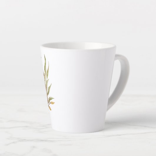 Tasse Latte Bonjour Automne Rustique Automne Citrouilles Latte (Angle droit)