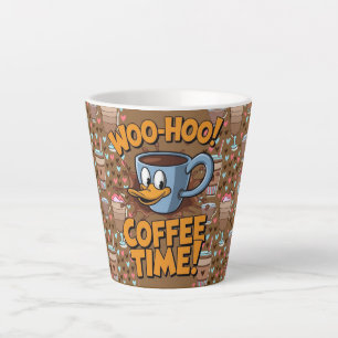 Tasse Latte bonjour café c'est l'heure