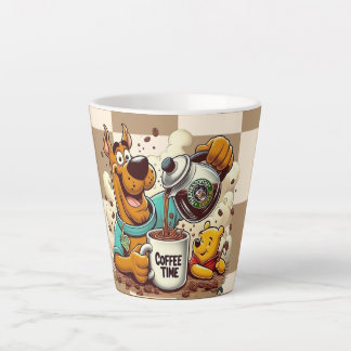 Tasse Latte bonjour c'est l'heure du café