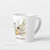 Tasse Latte Bonjour Citrouilles d'aquarelle d'automne (Angle droit)