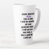 Tasse Latte Bonjour de DIEU à l'espoir (Angle droit)