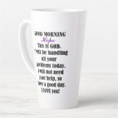 Tasse Latte Bonjour de DIEU à l'espoir (Angle gauche)