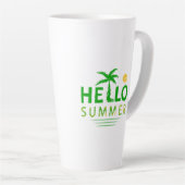 Tasse Latte Bonjour été (Angle droit)