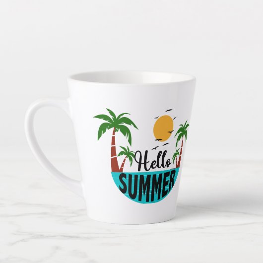 Tasse Latte Bonjour été (Gauche)
