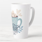 Tasse Latte Bonjour hiver (Angle droit)