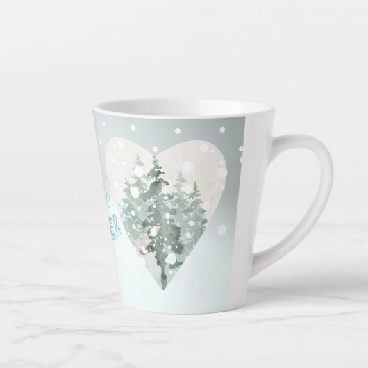 Tasse Latte Bonjour hiver (Droite)