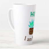 Tasse Latte Bonjour Je suis Lily cactus succulent ajouter nom  (Angle gauche)