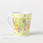 Tasse Latte Bonjour printemps (Angle gauche)