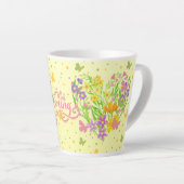 Tasse Latte Bonjour printemps (Angle droit)