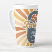 Tasse Latte Bonjour Quarante Retro Sun Super Wave 40e annivers (Angle gauche)