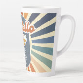 Tasse Latte Bonjour Quarante Retro Sun Super Wave 40e annivers (Droite)