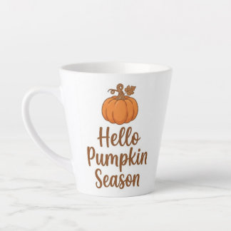 Tasse Latte Bonjour saison des citrouilles
