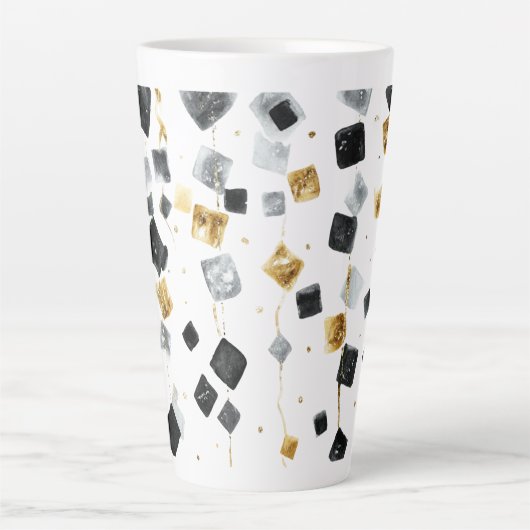 Tasse Latte Bonne année noir or (Devant)