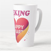 Tasse Latte Bonne conception cardiaque (Angle droit)