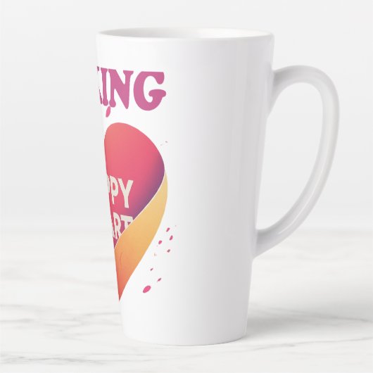 Tasse Latte Bonne conception cardiaque (Droite)