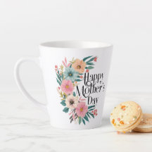 Bonne Fête des mères Fleurs latérales droite Pêche