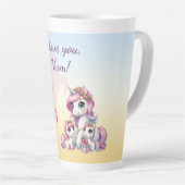 Tasse Latte "Bonne fête des mères !" Unicorne (Angle droit)