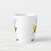 Tasse Latte Bonne princesse d'abeille avec couronne et slogan (Devant)