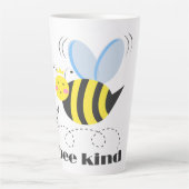 Tasse Latte Bonne princesse d'abeille avec couronne et slogan  (Devant)