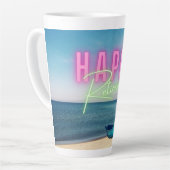 Tasse Latte Bonne retraite Funny Surreal Beach Scène (Angle gauche)
