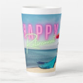 Tasse Latte Bonne retraite Funny Surreal Beach Scène (Devant)