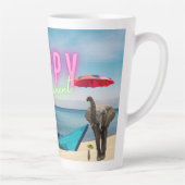 Tasse Latte Bonne retraite Funny Surreal Beach Scène (Droite)