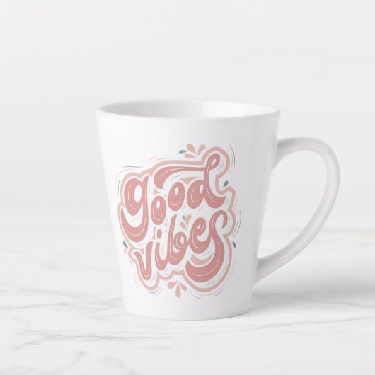 Tasse Latte Bonne Vibration (Droite)