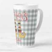 Tasse Latte Bonnes Fêtes Elf Chaussures personnalisées (Angle droit)