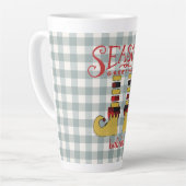 Tasse Latte Bonnes Fêtes Elf Chaussures personnalisées (Angle gauche)