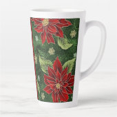 Tasse Latte Bonnes Fêtes Poinsettia (Droite)