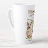 Tasse Latte Bonnets de Pâques | Happy Easter Watercolor Art (Angle gauche)