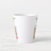 Tasse Latte Bonnets de Pâques | Happy Easter Watercolor Art (Devant)