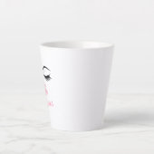 Tasse Latte Bonsoir magnifique avec de jolies cils glamour (Devant)