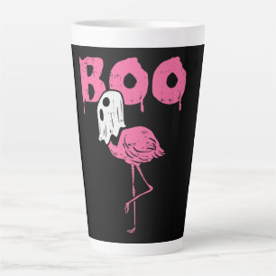 Tasse Latte Boo Flamant rose Ghost Fun Halloween Animal Bird M