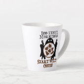 Tasse Latte Boo-tiful matins Commencez par Coffee.w (Angle droit)