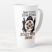 Tasse Latte Boo-tiful matins Commencez par Coffee.w (Angle droit)