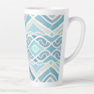 Tasse Latte Bord de mer/plage/bleu marine