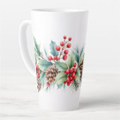 Tasse Latte Bordure aquarelle rustique (Angle gauche)