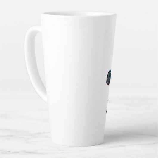 Tasse Latte Born to Race, Forced to Work (Angle gauche)